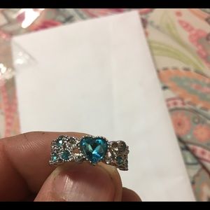 925 stamped created aquarium ring